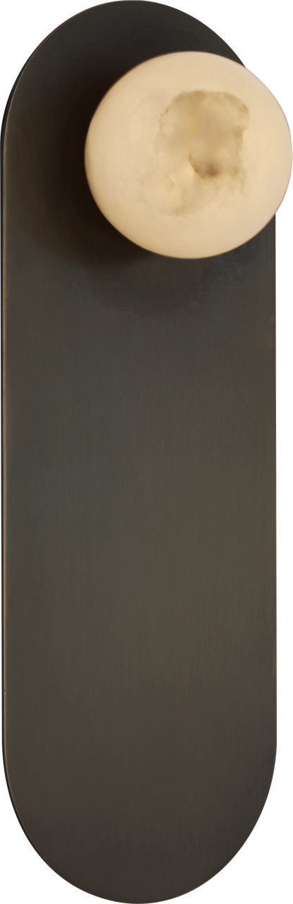 Pertica 9" Sconce in Mirrored Bronze with Alabaster