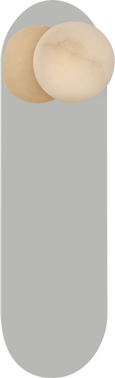 Pertica 14" Sconce in Polished Nickel with Alabaster