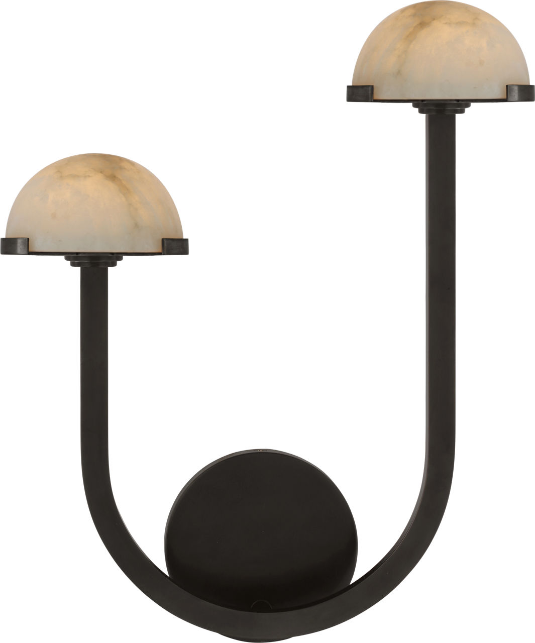 Pedra 15" Asymetrical Left Sconce in Bronze with Alabaster