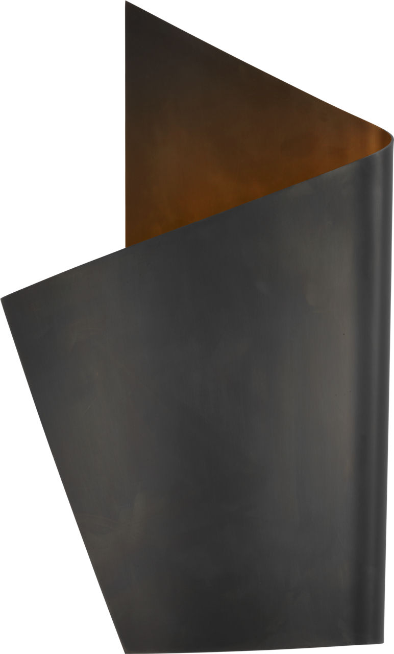 Piel Left Wrapped Sconce in Bronze