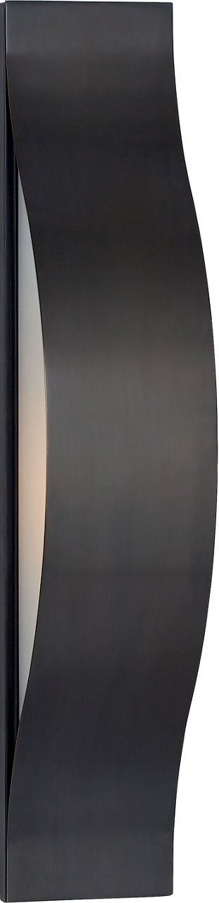 Avant Medium Linear Sconce in Bronze with Frosted Glass