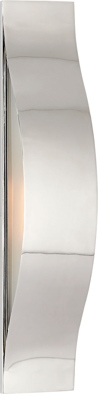 Avant Medium Linear Sconce in Polished Nickel with Frosted Glass