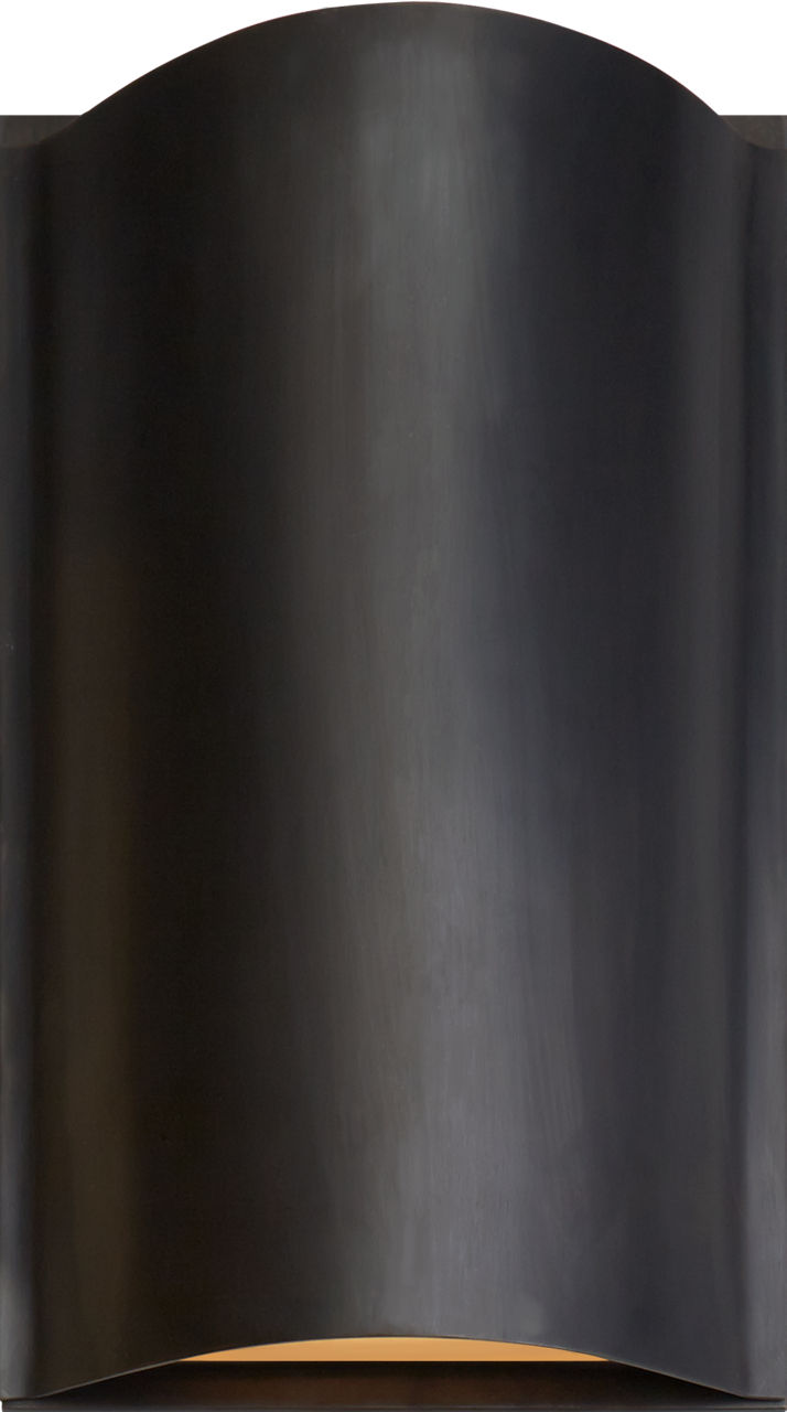 Avant Small Curve Sconce in Bronze with Frosted Glass