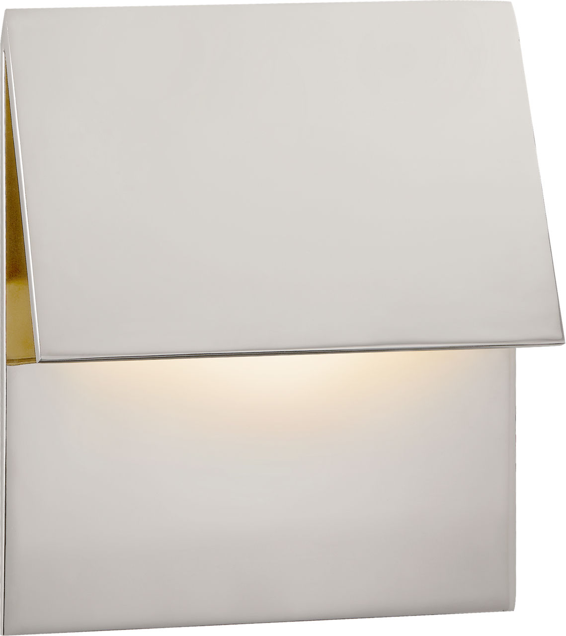 Esker Single Fold Sconce in Polished Nickel