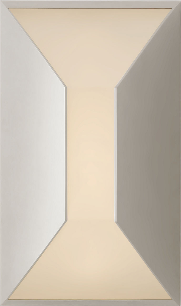 Stretto 8" Sconce in Polished Nickel with Frosted Glass