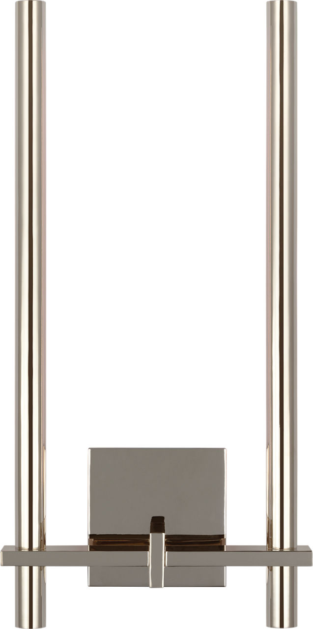 Axis Medium Two Arm Sconce in Polished Nickel