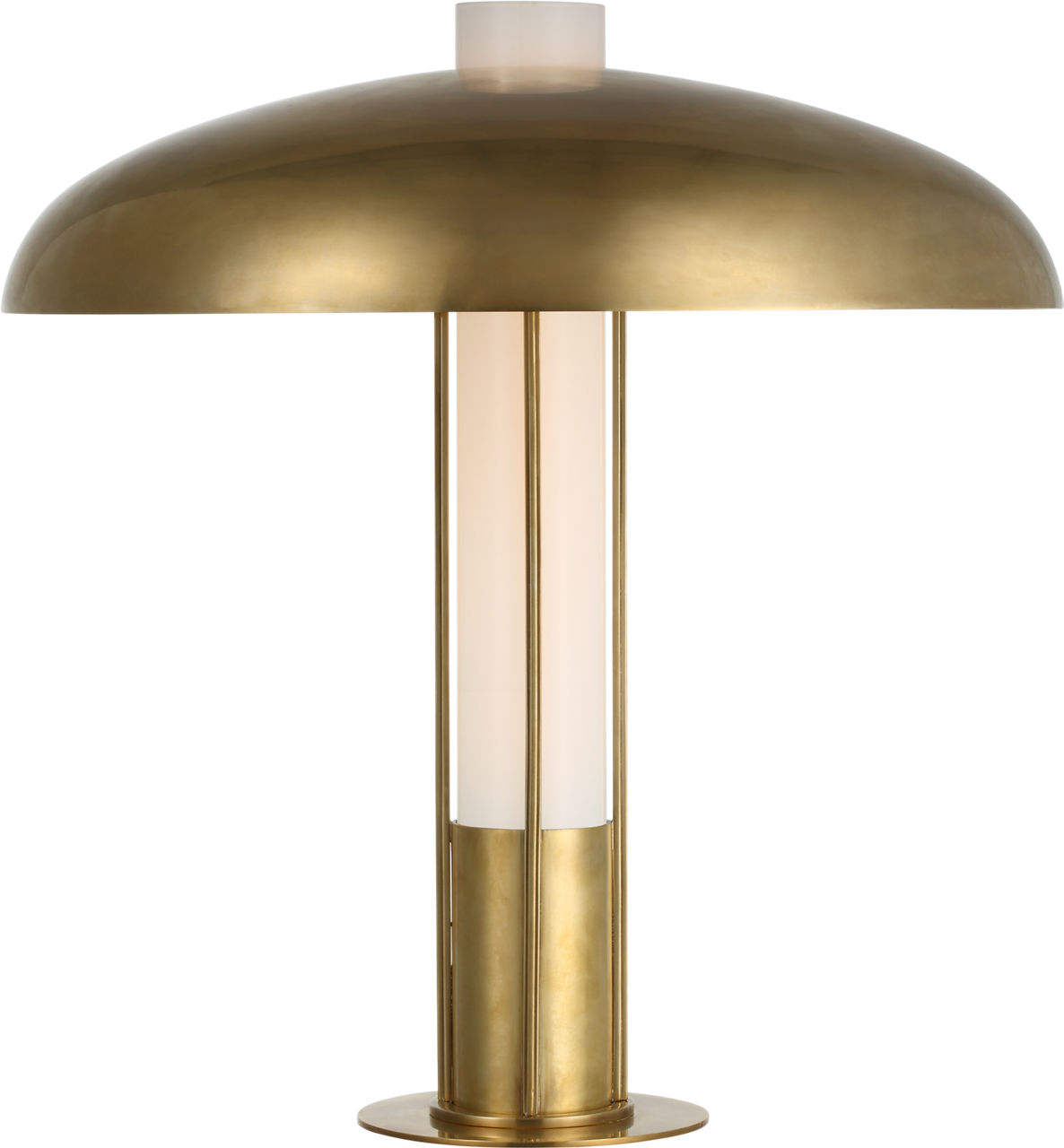 Troye Medium Table Lamp in Antique-Burnished Brass with Antique-Burnished Brass Shade