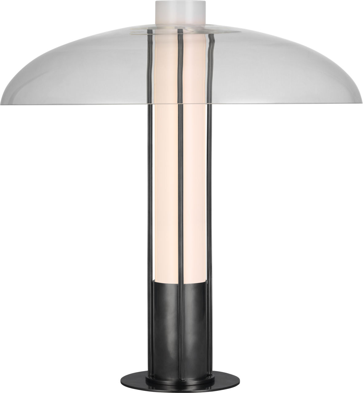 Troye Medium Table Lamp in Bronze with Clear Glass
