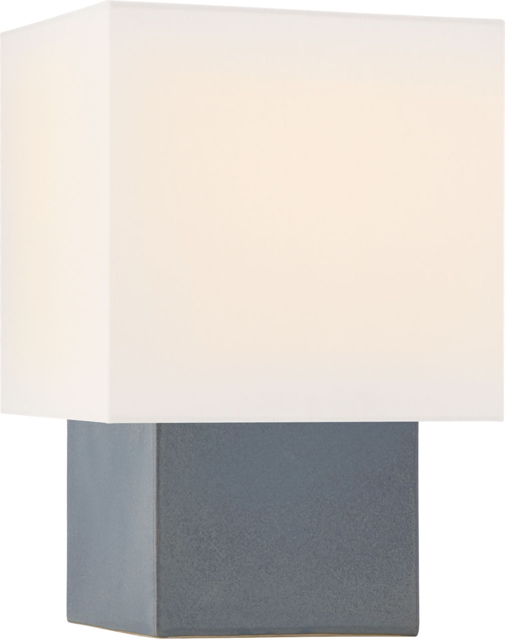 Pari Small Square Table Lamp in Cloudy Blue with Linen Shade