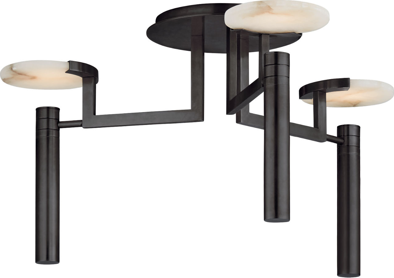 Melange Large Floating Disc Semi-Flush Chandelier