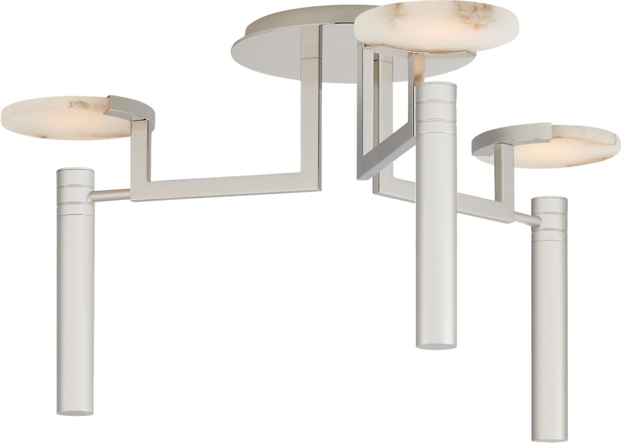 Melange Large Floating Disc Semi-Flush Chandelier