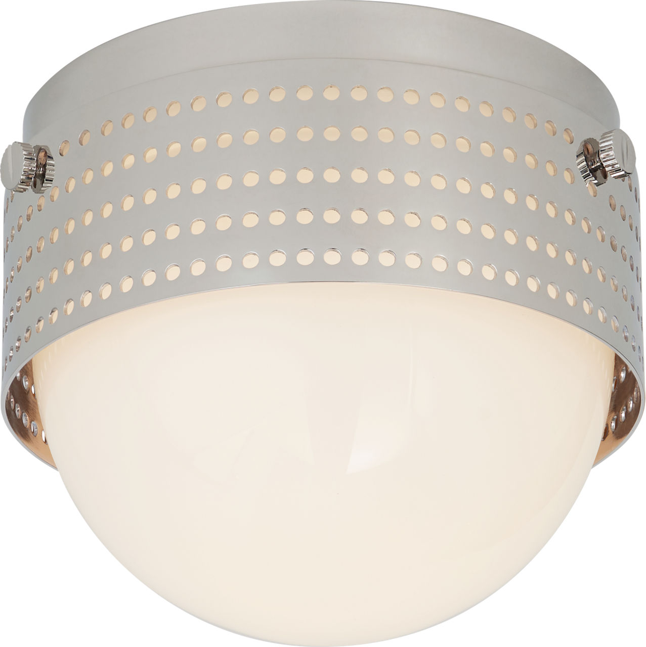 Precision 4.5" Solitaire in Polished Nickel with White Glass