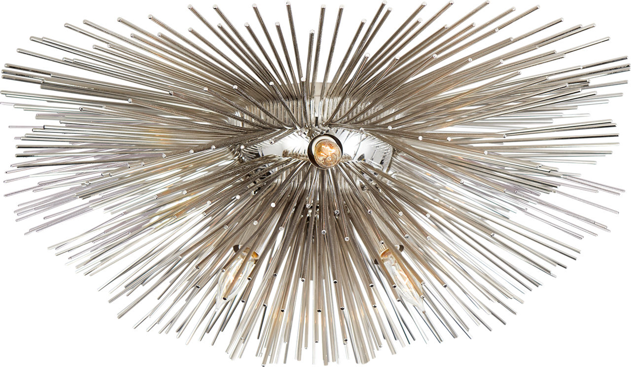 Strada Small Flush Mount in Polished Nickel