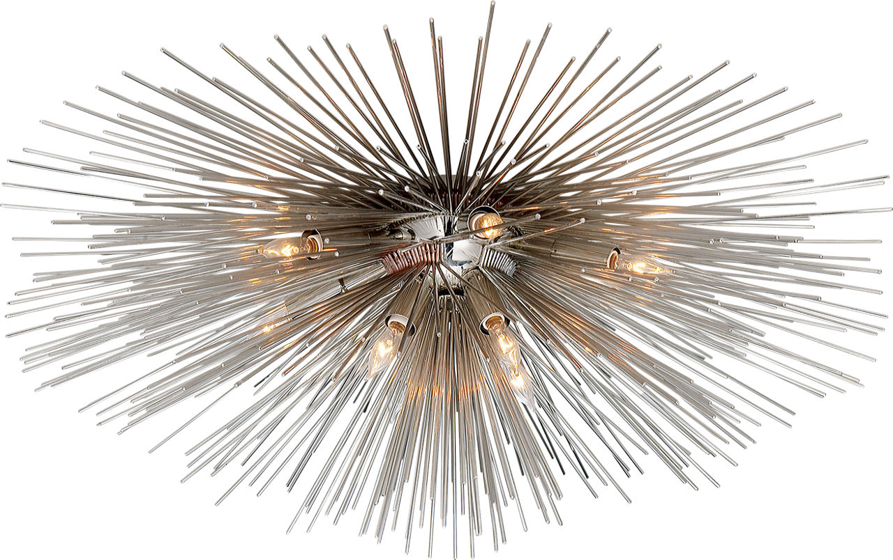 Strada Large Flush Mount in Polished Nickel