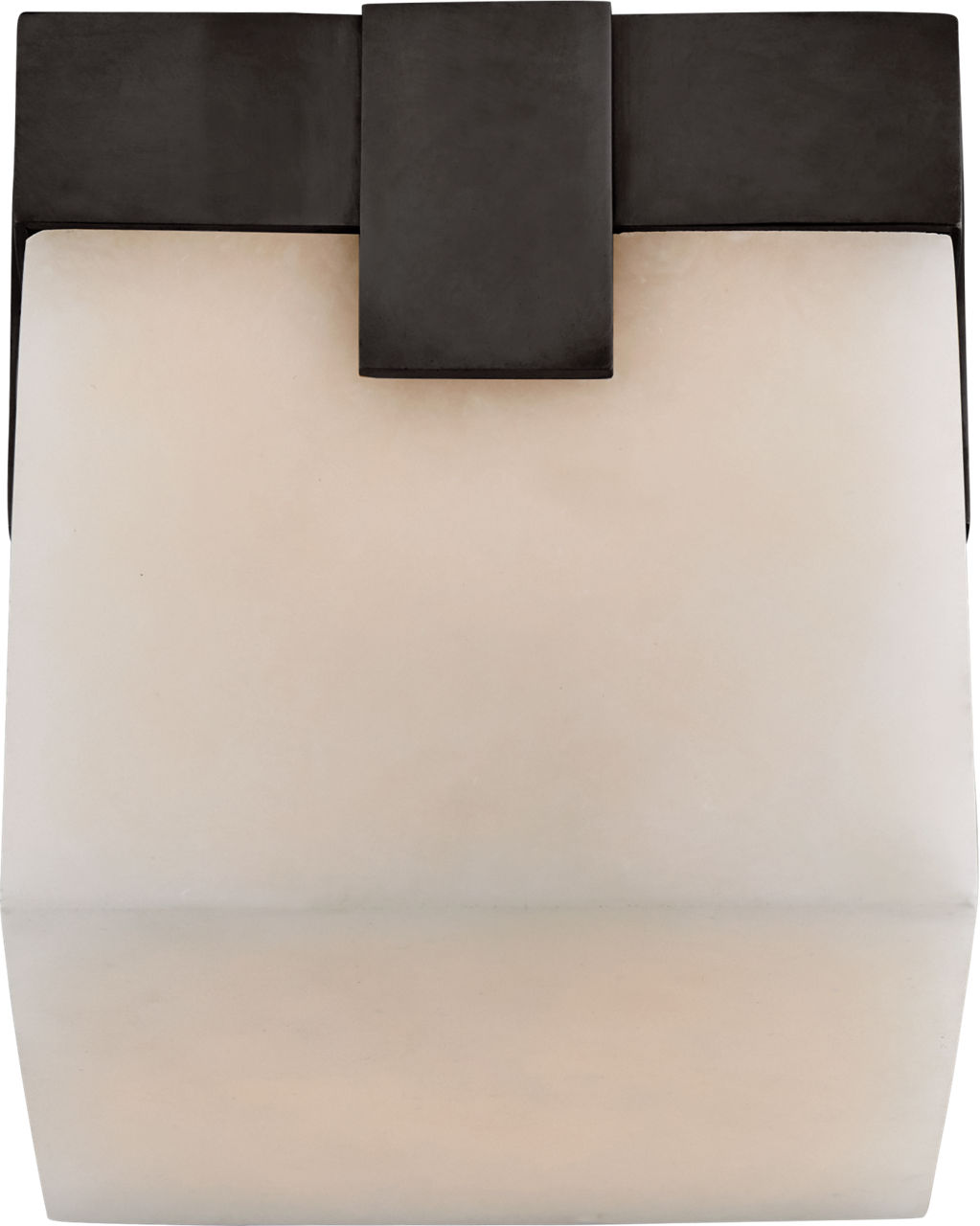 Covet 4.75" Solitaire Flush Mount in Bronze with Alabaster