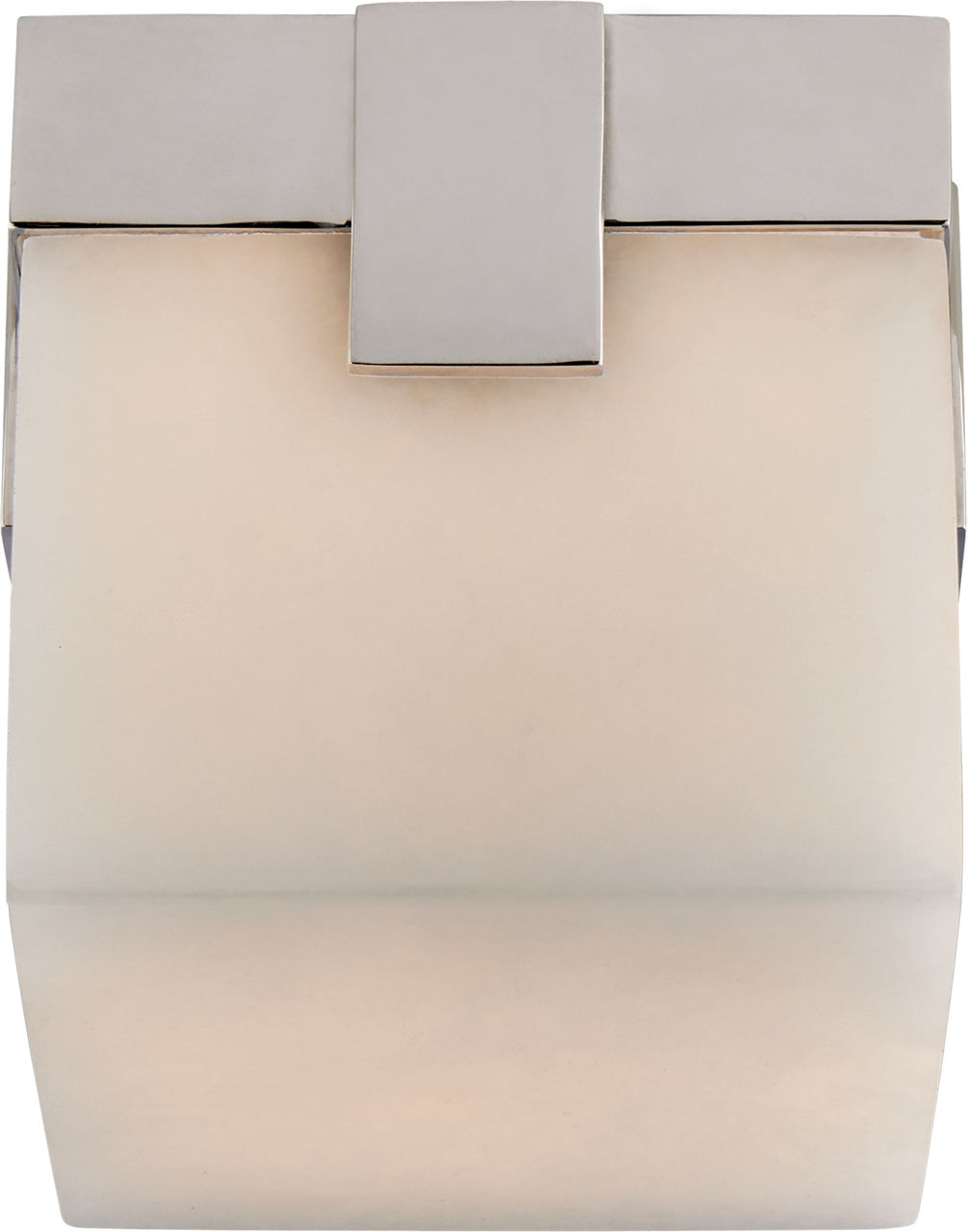 Covet 4.75" Solitaire Flush Mount in Polished Nickel with Alabaster