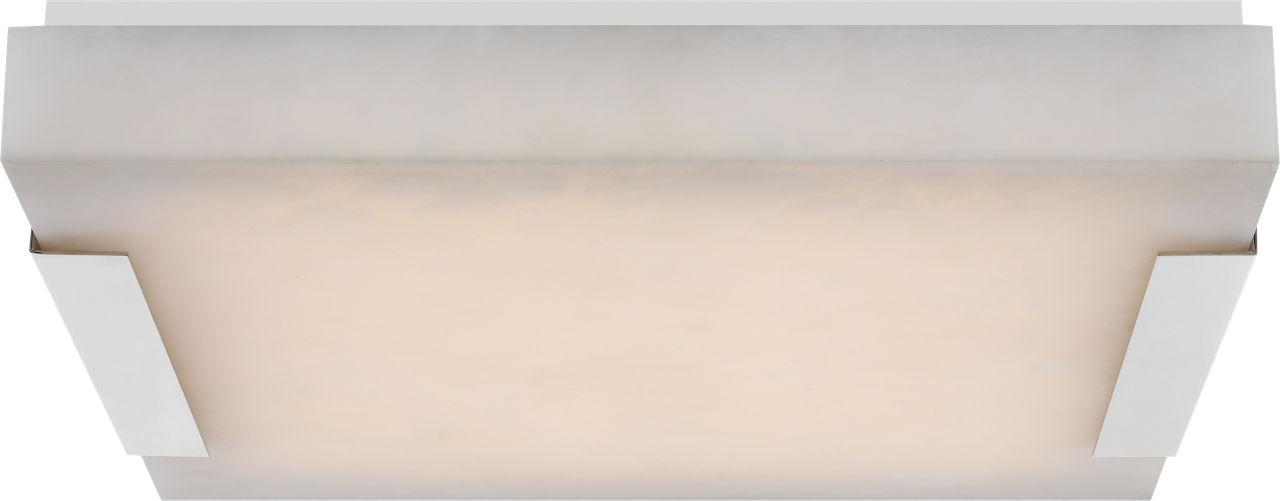 Covet Large Flush Mount in Polished Nickel with Alabaster