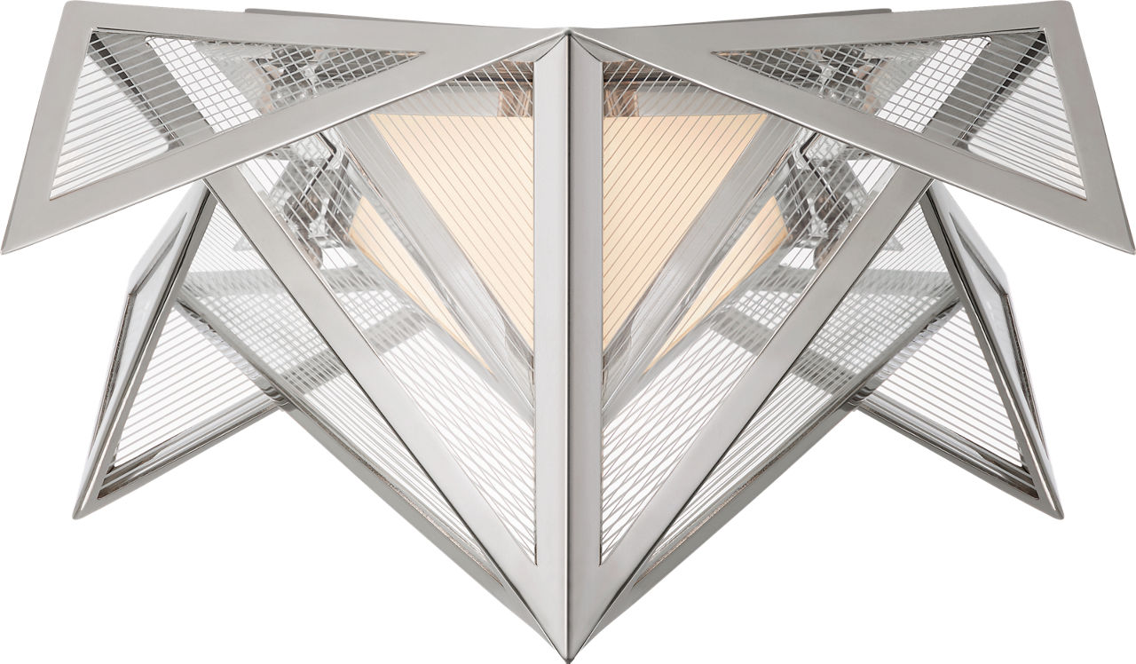 Ori Small Flush in Polished Nickel with Clear Lined Glass