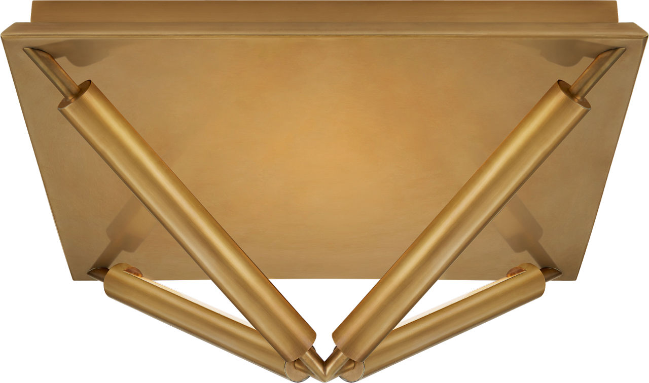 Appareil Large Flush Mount in Antique-Burnished Brass