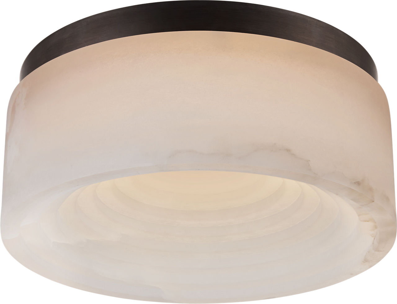 Otto Small Flush Mount in Bronze with Alabaster
