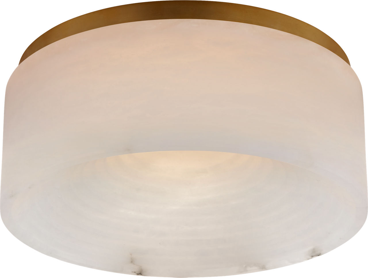 Otto Medium Flush Mount in Antique-Burnished Brass with Alabaster