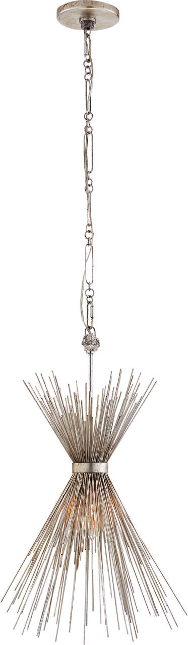 Strada Small Chandelier in Burnished Silver Leaf