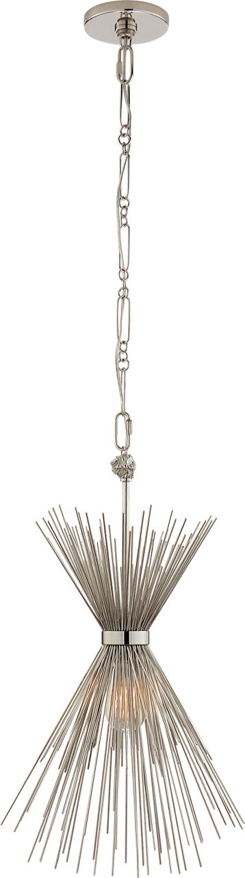 Strada Small Chandelier in Polished Nickel