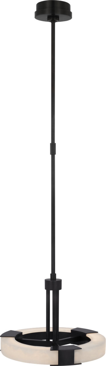 Covet Small Ring Pendant in Bronze and Alabaster