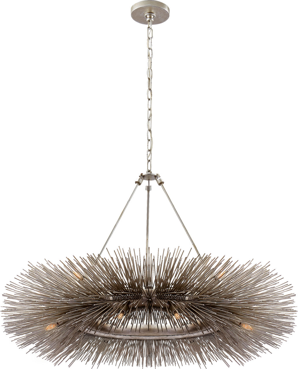Strada Ring Chandelier in Burnished Silver Leaf