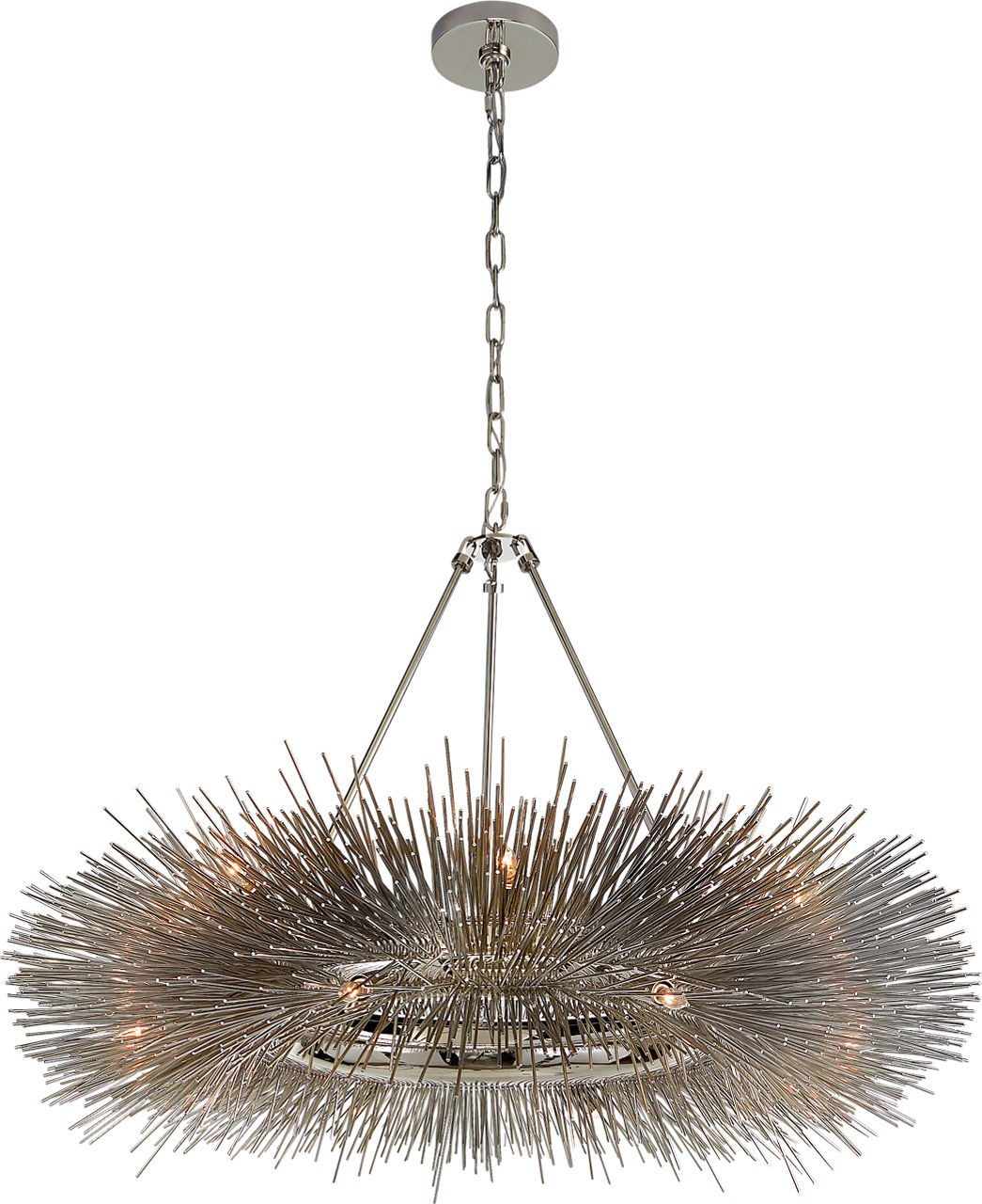 Strada Ring Chandelier in Polished Nickel