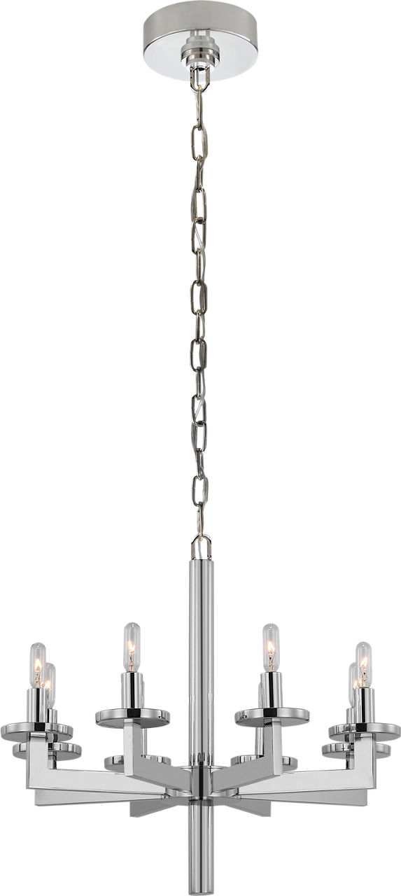 Liaison Single Tier Chandelier in Polished Nickel