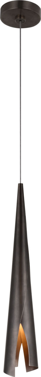 Piel Delicate Wrapped Pendant in Bronze
