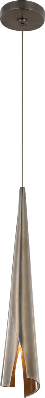 Piel Delicate Wrapped Pendant in Pewter