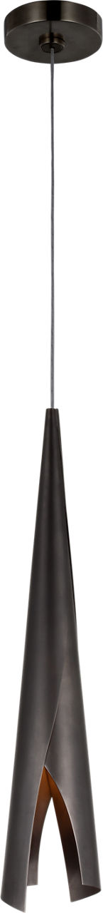 Piel Small Wrapped Pendant in Bronze