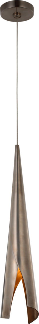 Piel Small Wrapped Pendant in Pewter