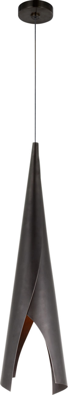 Piel Medium Wrapped Pendant in Bronze