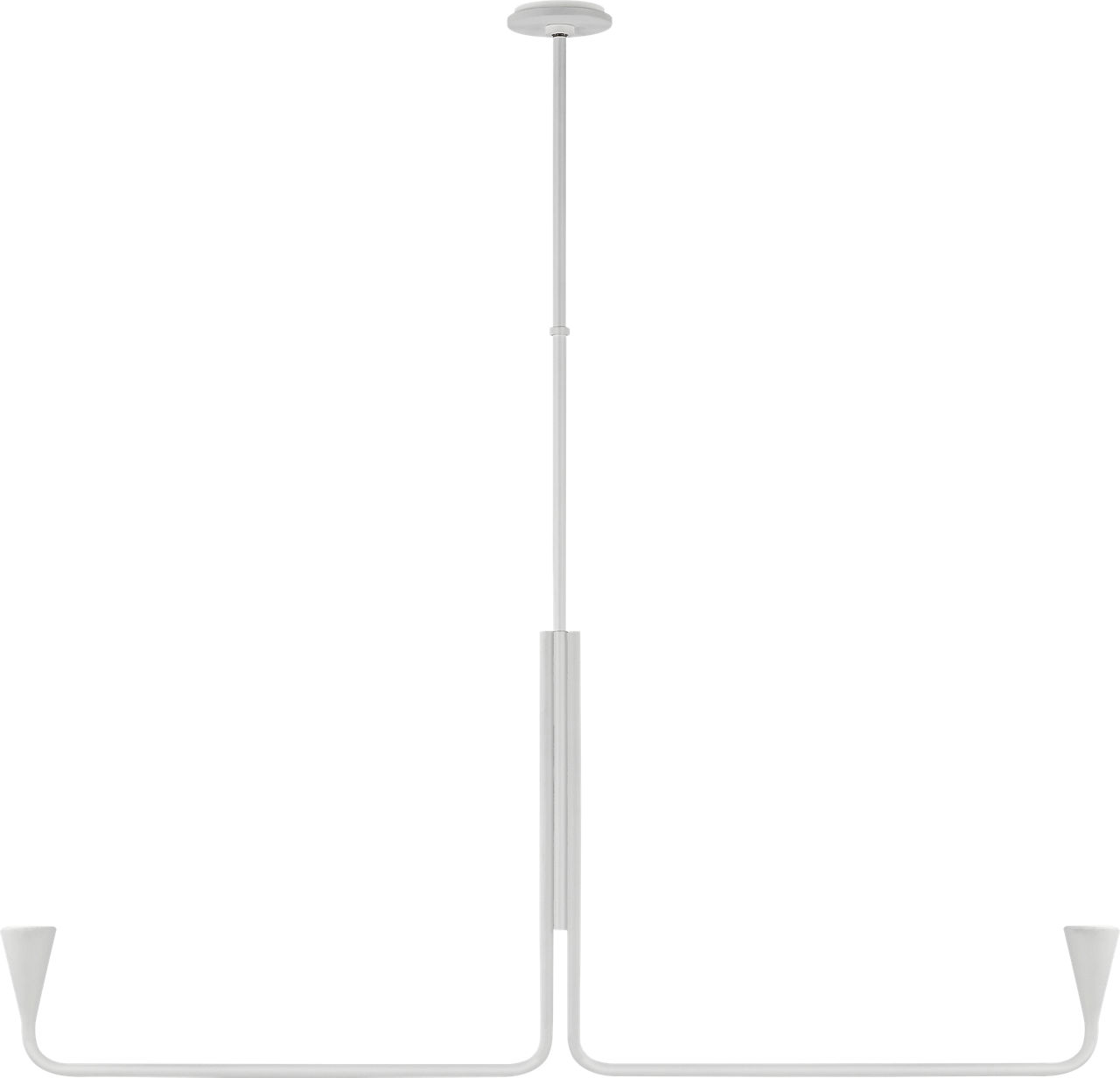 Brassica Large Linear Chandelier in Plaster White