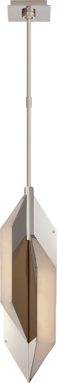 Ophelion Small Pendant in Polished Nickel with Alabaster