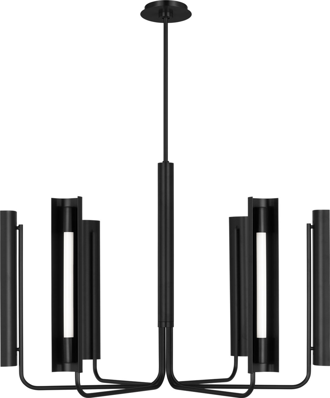 Carson Six Light Chandelier Midnight Black Bulbs Inc