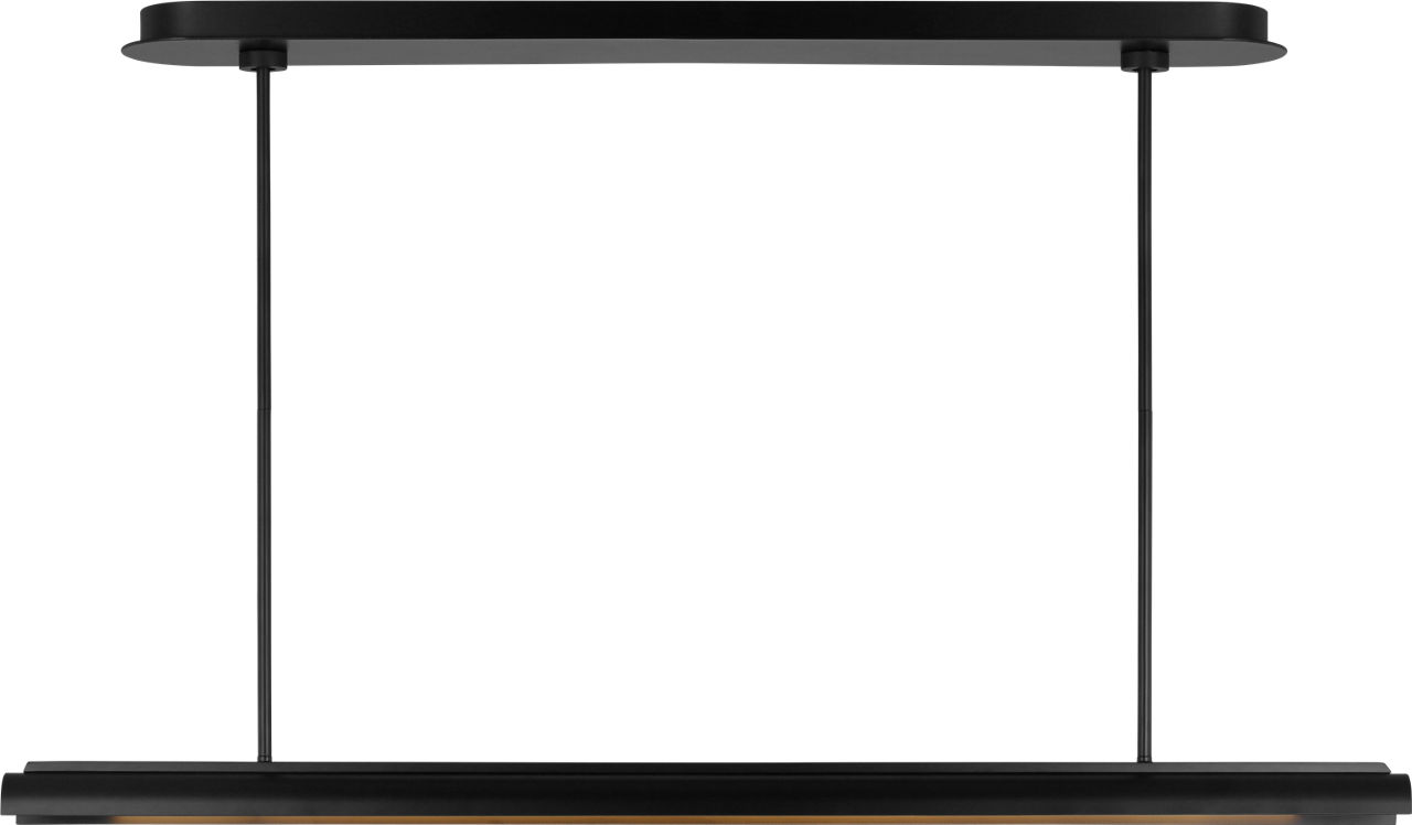 Carson One Light Linear Chandelier  Midnight Black Bulbs Inc