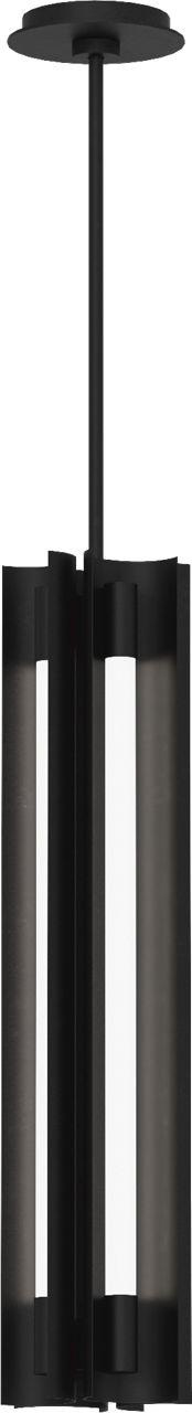 Carson Four Light Narrow Pendant Midnight Black Bulbs Inc