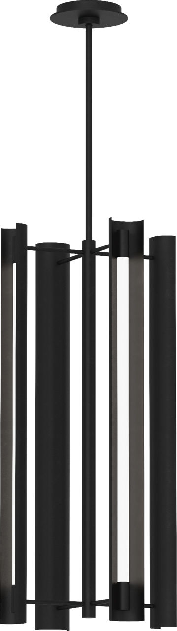 Carson Four Light Tall Pendant Midnight Black Bulbs Inc