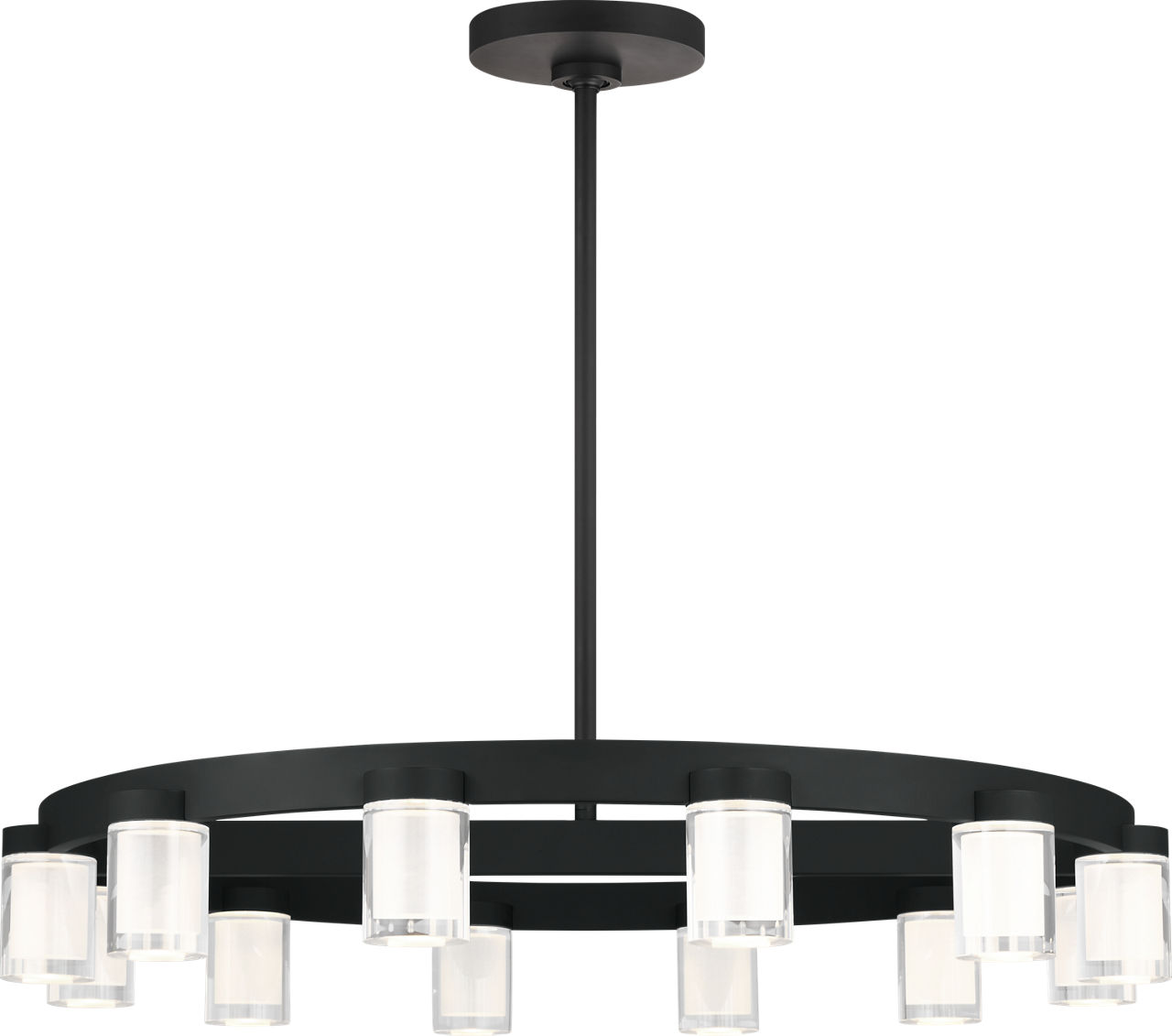 Esfera Medium Chandelier Nightshade Black 2700K 90 CRI integrated LED 2700K 90 CRI 120v