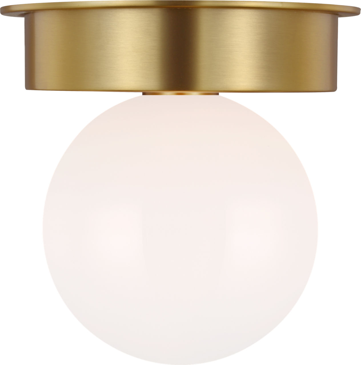 Nodes Large Flush Mount in Burnished Brass