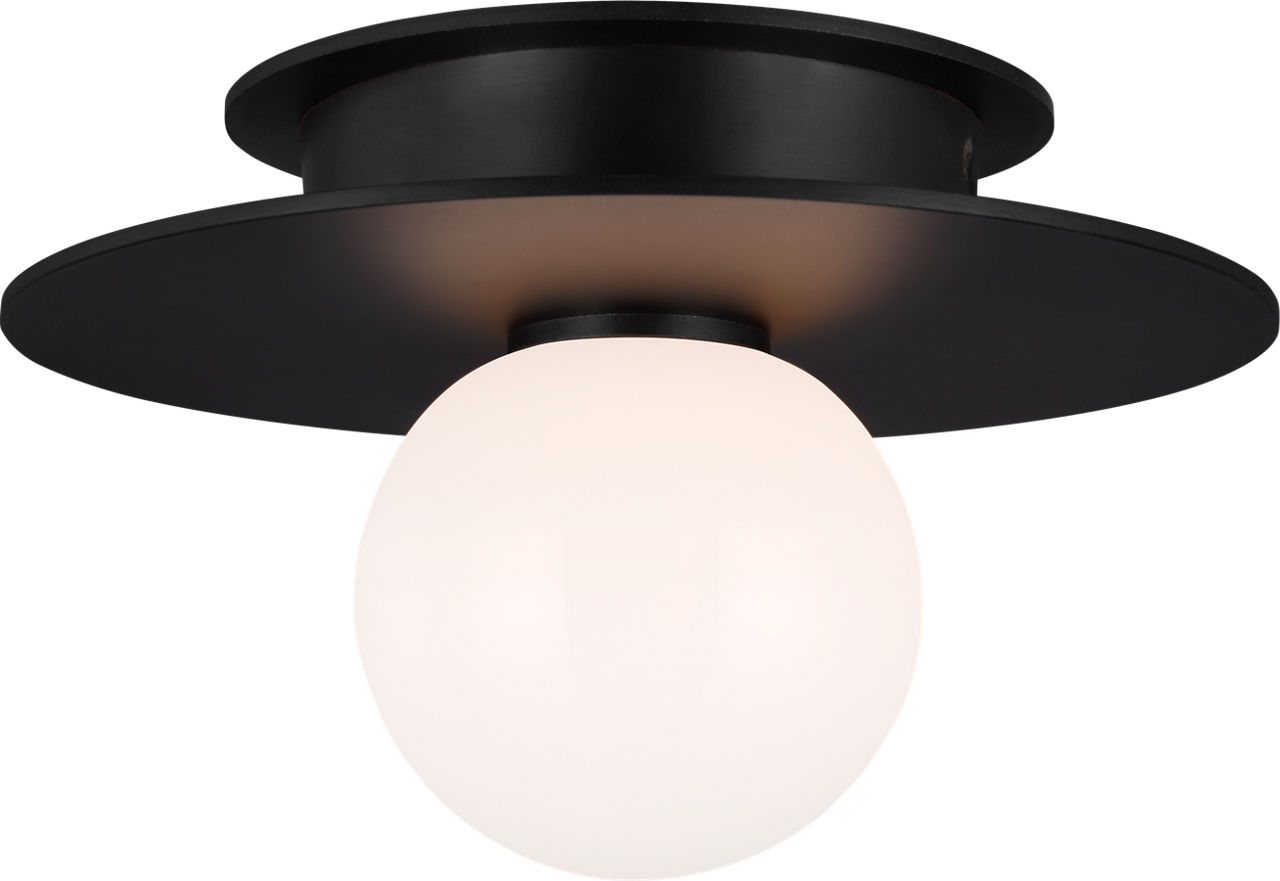 Nodes Small Flush Mount in Midnight Black