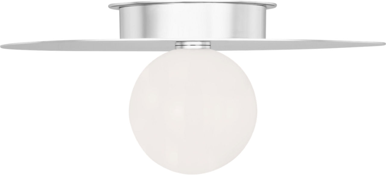 Nodes Large Flush Mount in Polished Nickel