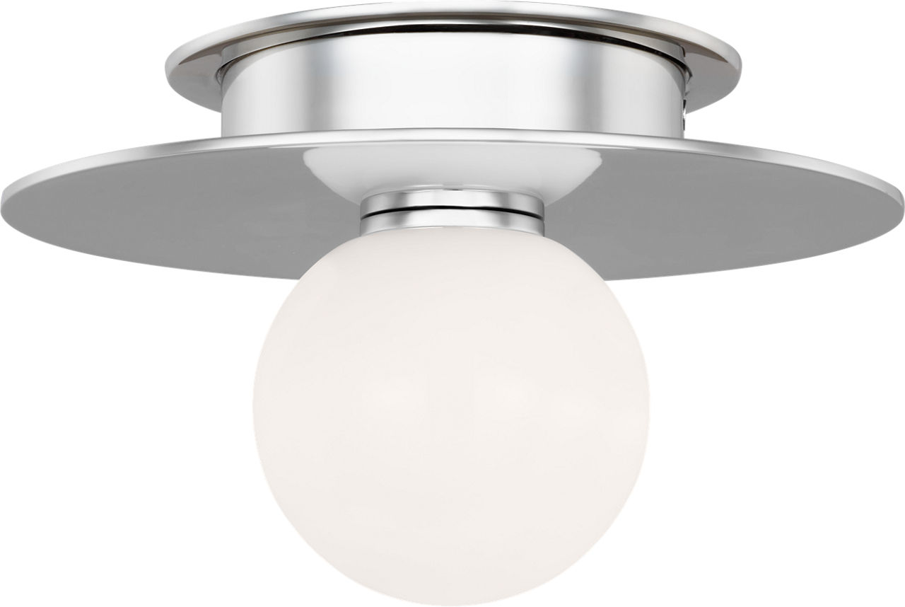 Nodes Small Flush Mount in Polished Nickel