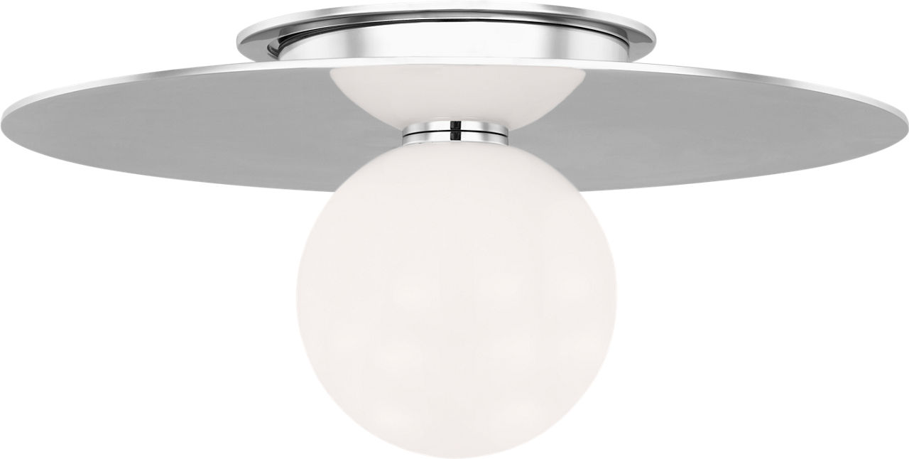 Nodes Medium Flush Mount in Polished Nickel