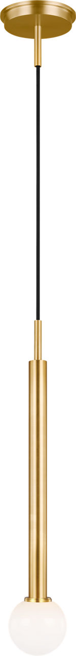 Nodes Short Pendant in Burnished Brass