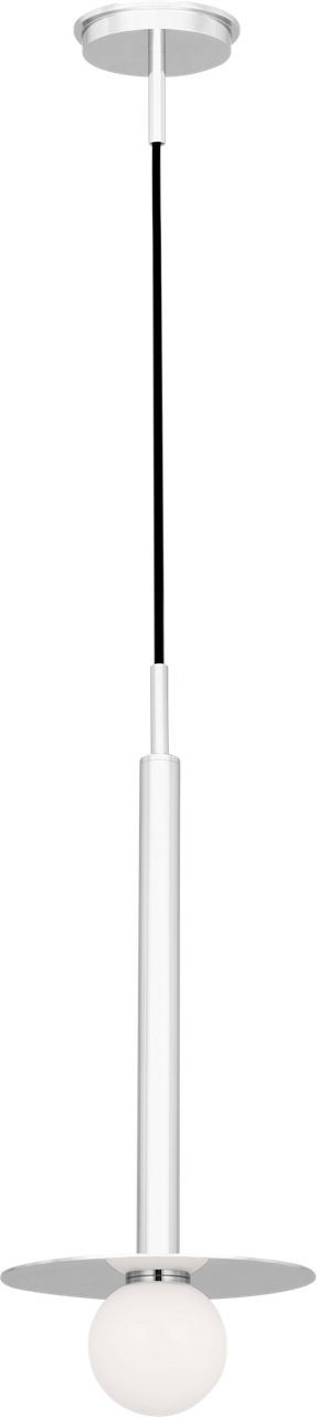 Nodes Short Pendant in Polished Nickel